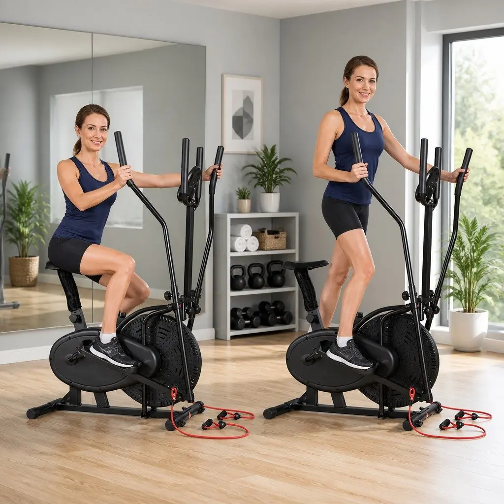 Exercise Bike 5 in 1 Elliptical Cross Trainer Home Gym Indoor Cardio Machine