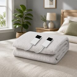 Electric Blanket Fully Fitted King Size Fleecy Underlay Heated Bed Blanket