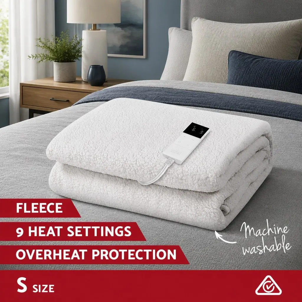 Single Bed Electric Blanket with Adjustable Heat Settings