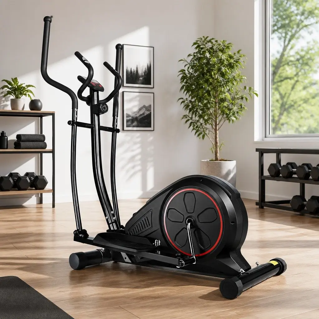 Elliptical Cross Trainer Exercise Bike Home Gym Fitness Machine LCD Display