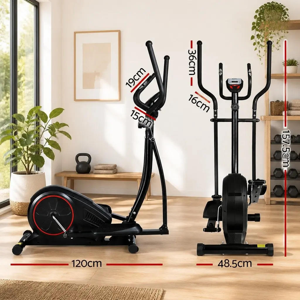Elliptical Cross Trainer Exercise Bike Home Gym Fitness Machine LCD Display