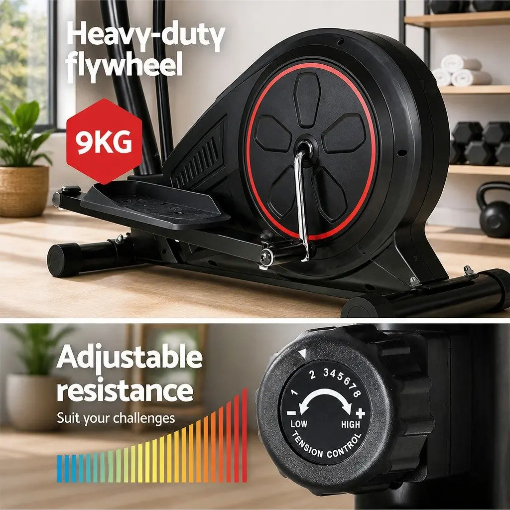 Elliptical Cross Trainer Exercise Bike Home Gym Fitness Machine LCD Display