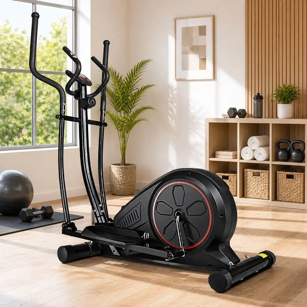 Elliptical Cross Trainer Exercise Bike Home Gym Fitness Machine LCD Display