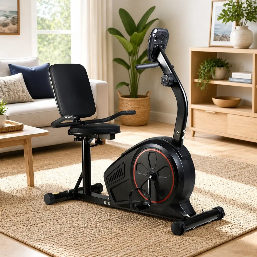 Recumbent Exercise Bike Magnetic Indoor Cycling Home Gym Cardio 8 Resistance
