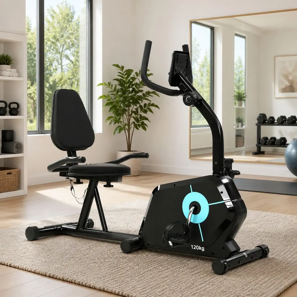 Recumbent Exercise Bike Indoor Cycling Home Gym Cardio Fitness Machine
