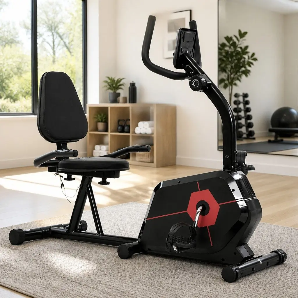 Recumbent Exercise Bike Indoor Cycling Home Gym Cardio Fitness Machine