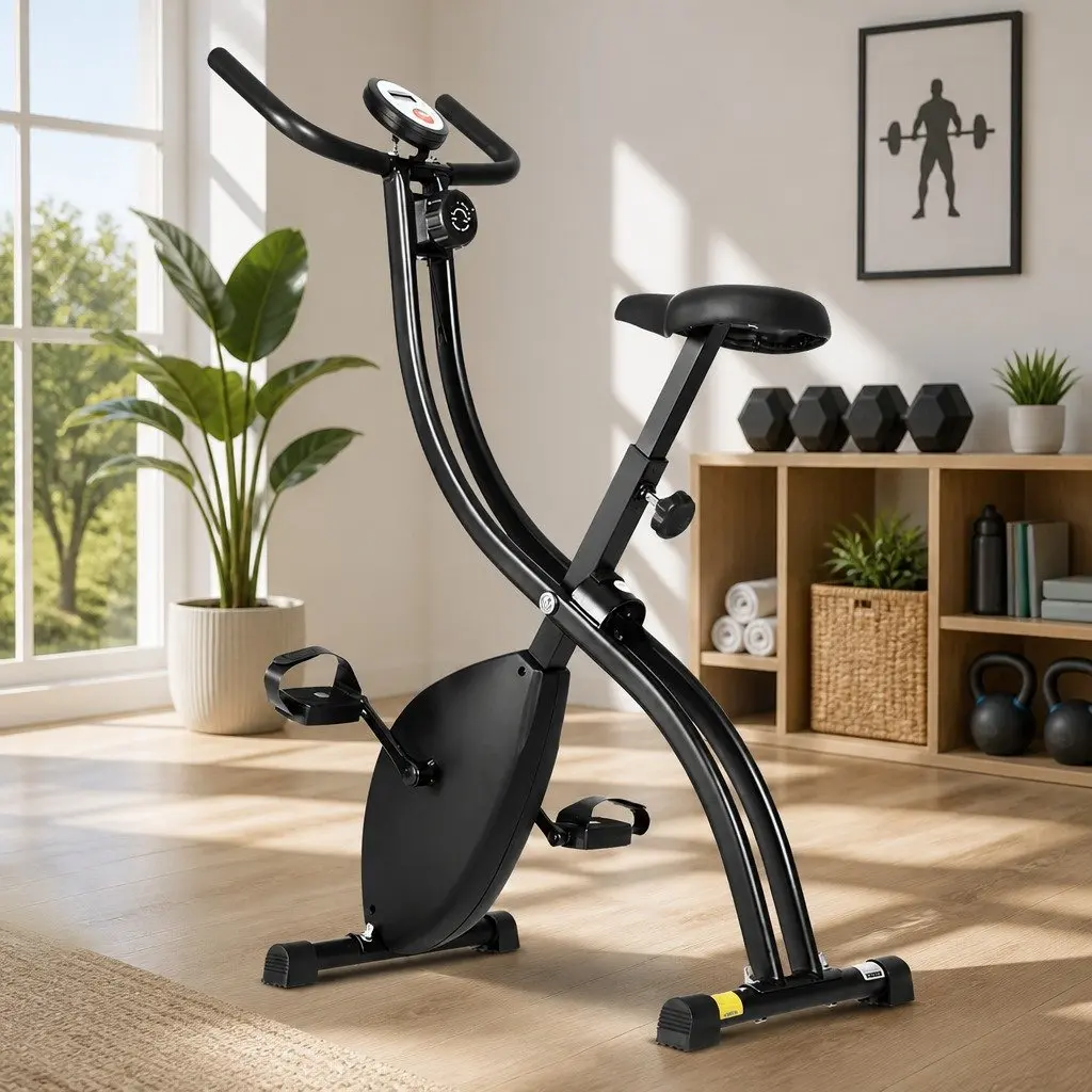 Folding Exercise Bike Indoor Cycling Compact Size