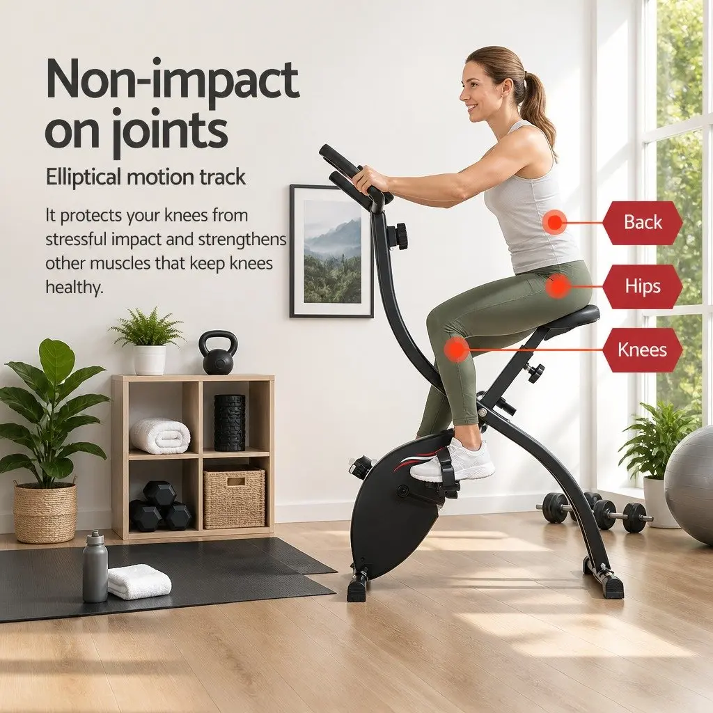 Folding Exercise Bike Indoor Cycling Compact Size