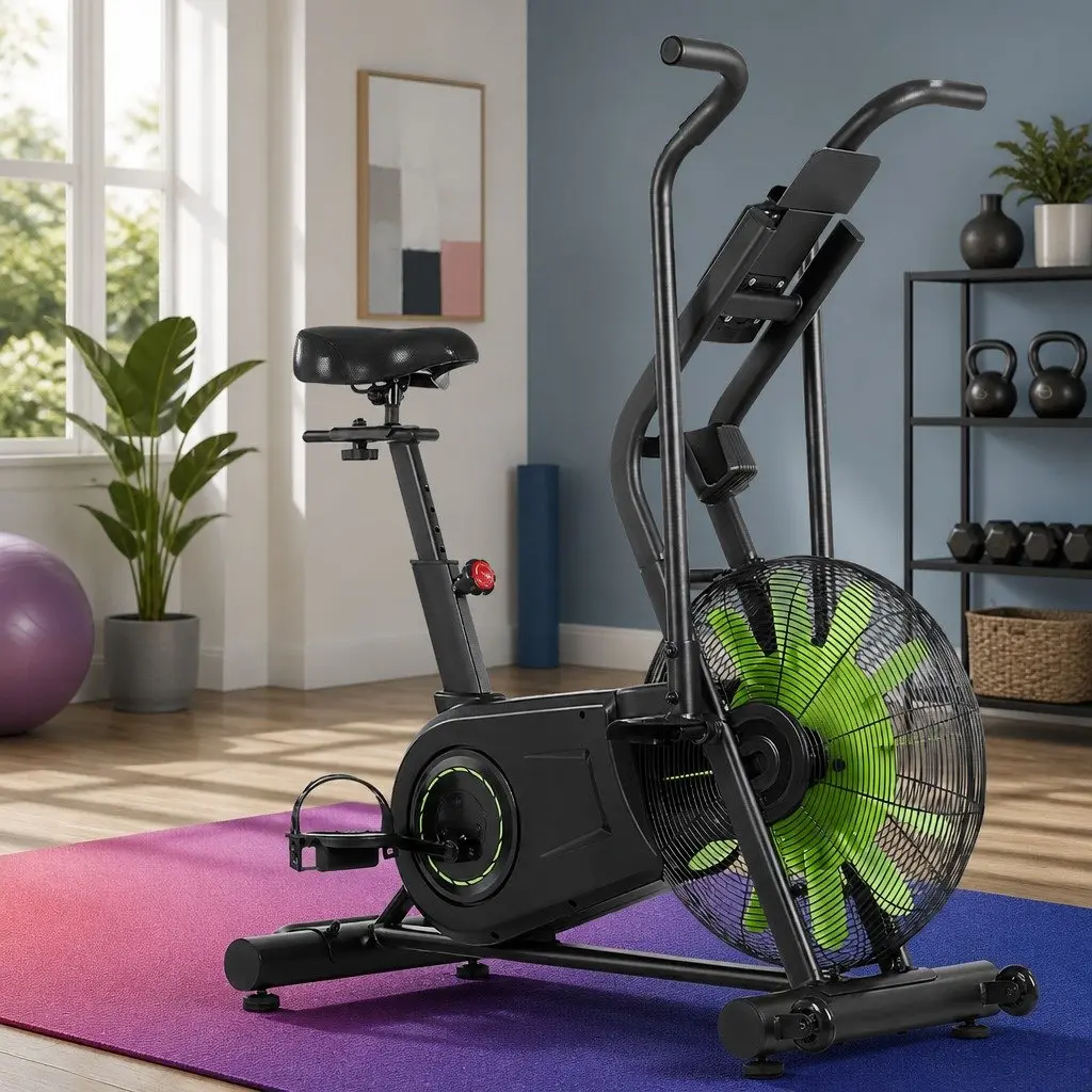 Air Bike Dual Action Exercise Bike Fitness Home Gym Cardio Full Body Workout 118 x 67 x 130cm