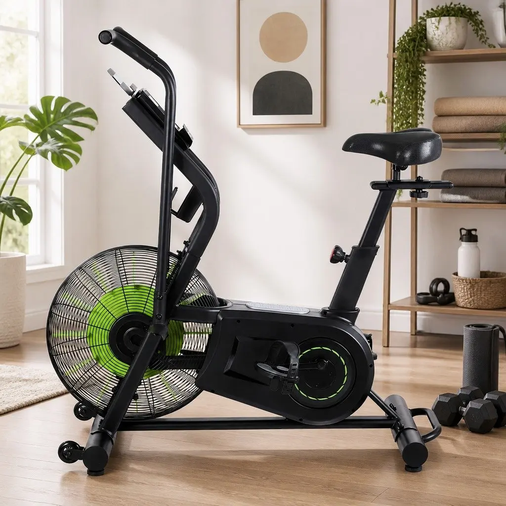 Air Bike Dual Action Exercise Bike Fitness Home Gym Cardio Full Body Workout 118 x 67 x 130cm