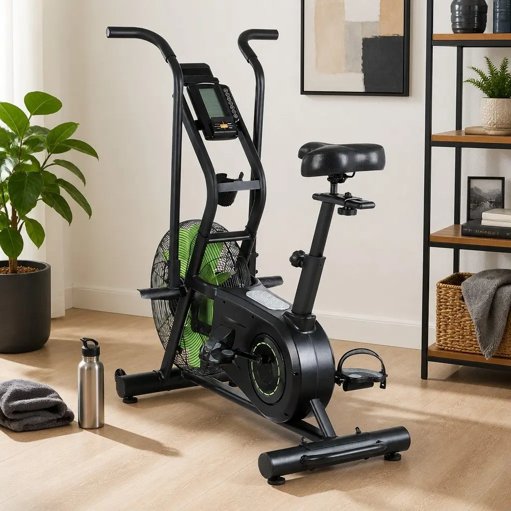 Air Bike Dual Action Exercise Bike Fitness Home Gym Cardio Full Body Workout 118 x 67 x 130cm