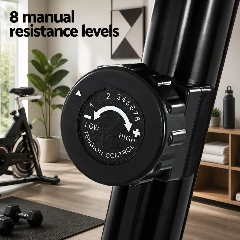 Exercise Bike Home Gym Cardio Trainer Magnetic Resistance Grey 93.5 x 48 x 137.5cm