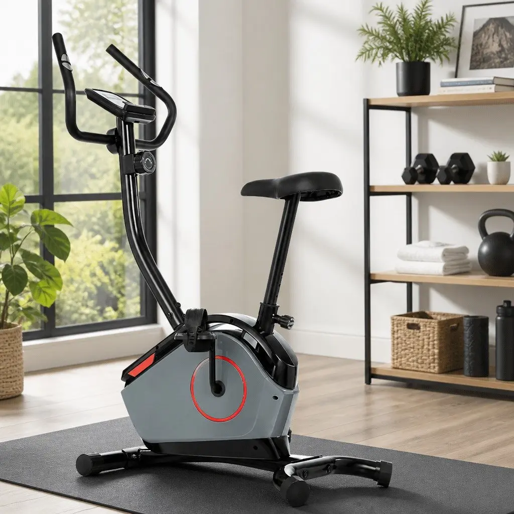 Magnetic Upright Exercise Bike Home Gym Cardio Fitness 93 x 53 x 125cm