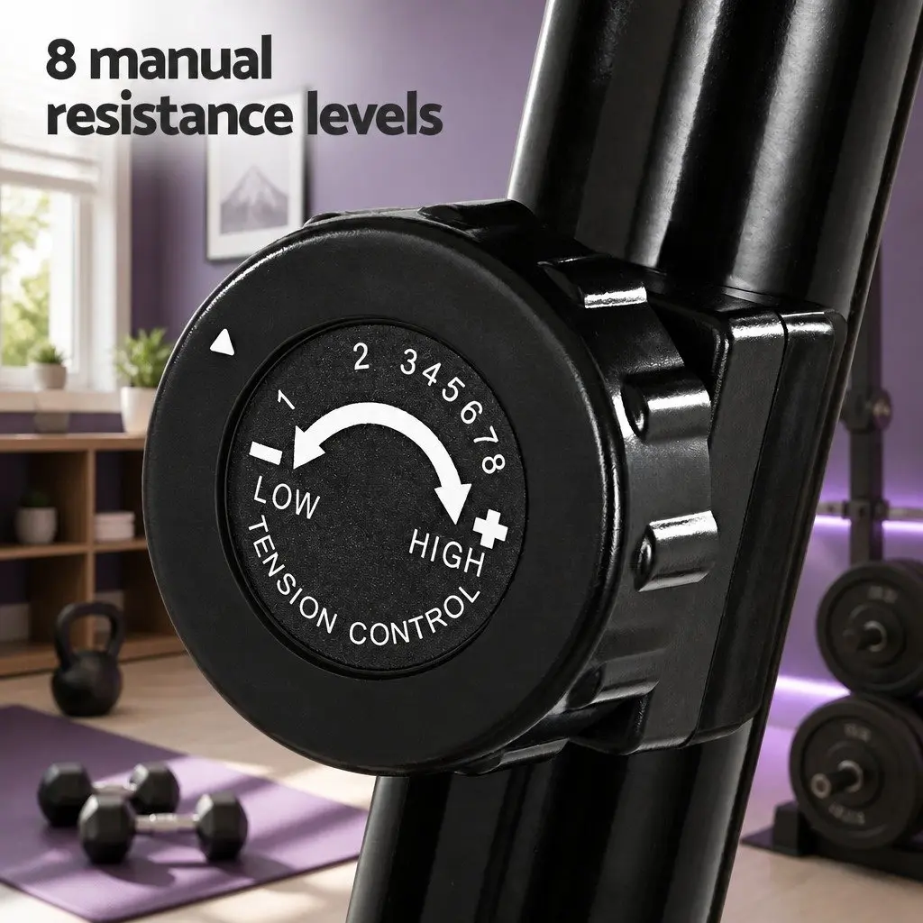 Magnetic Upright Exercise Bike Home Gym Cardio Fitness 93 x 53 x 125cm