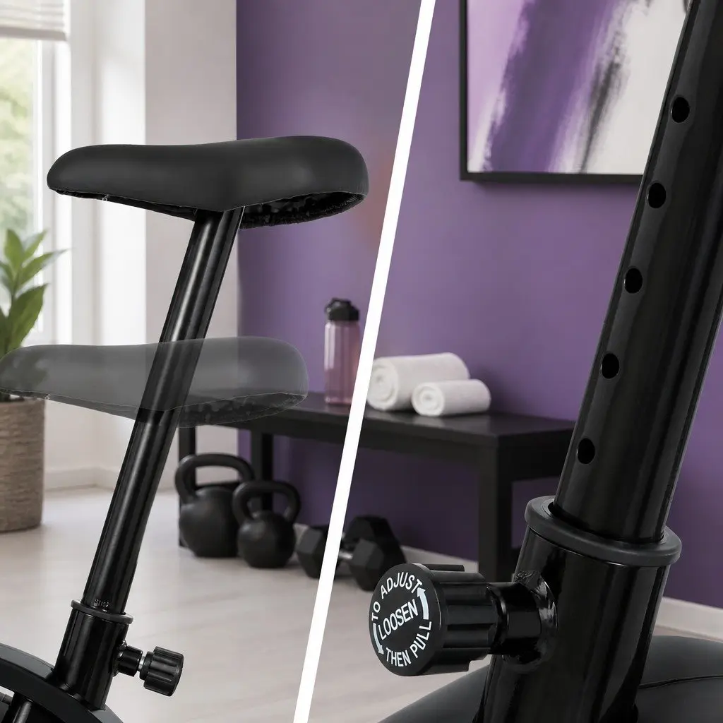 Magnetic Upright Exercise Bike Home Gym Cardio Fitness 93 x 53 x 125cm