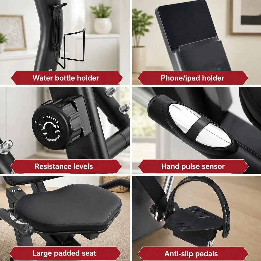 Recumbent Exercise Bike with Bluetooth