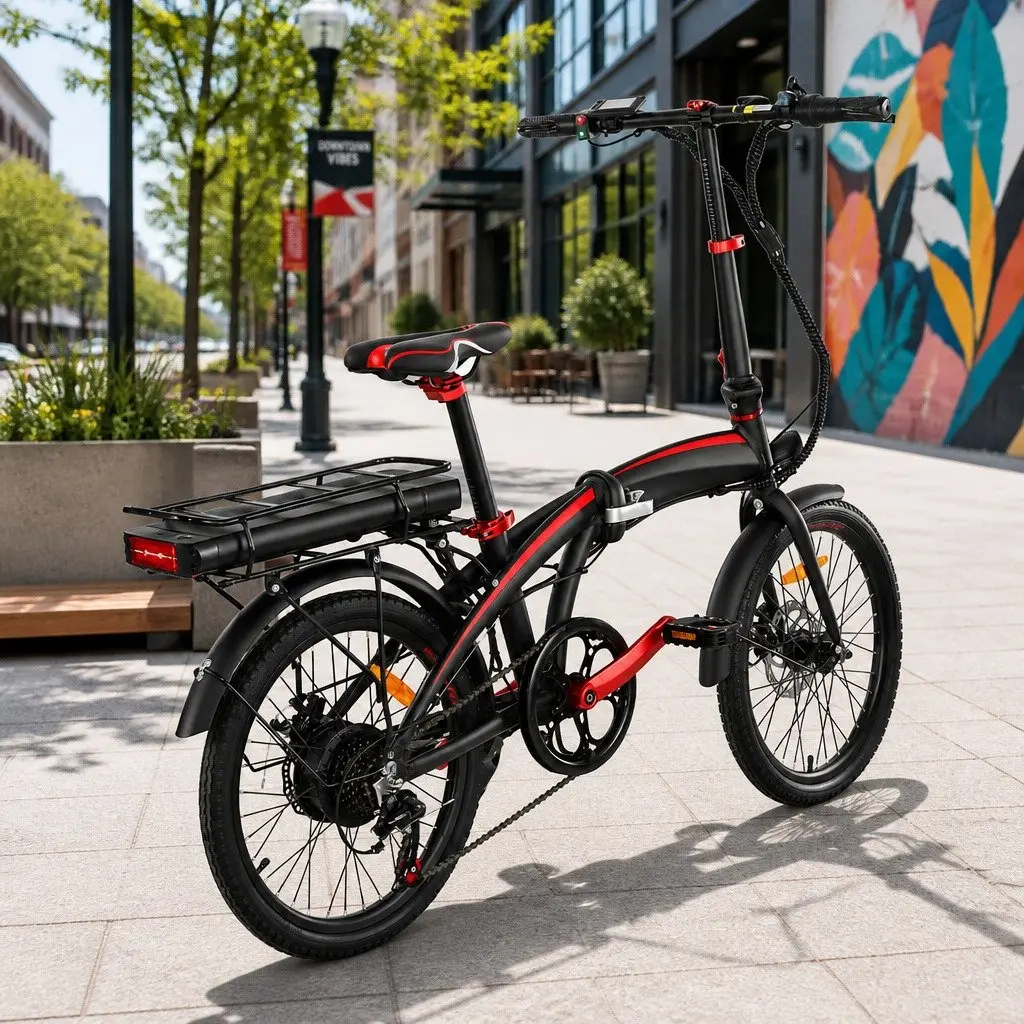 Folding Electric Bike Urban Commuter 250W Motor Portable Rechargeable