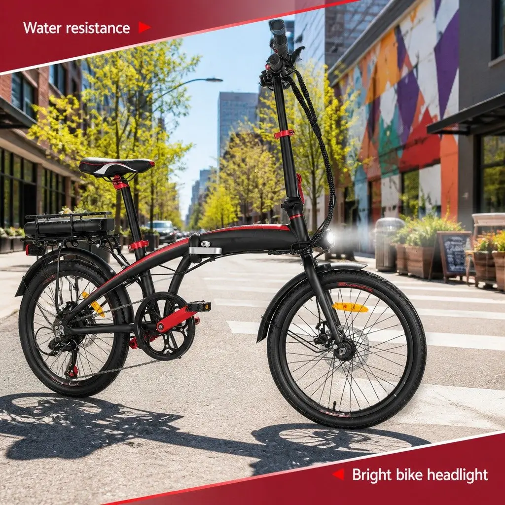 Folding Electric Bike Urban Commuter 250W Motor Portable Rechargeable