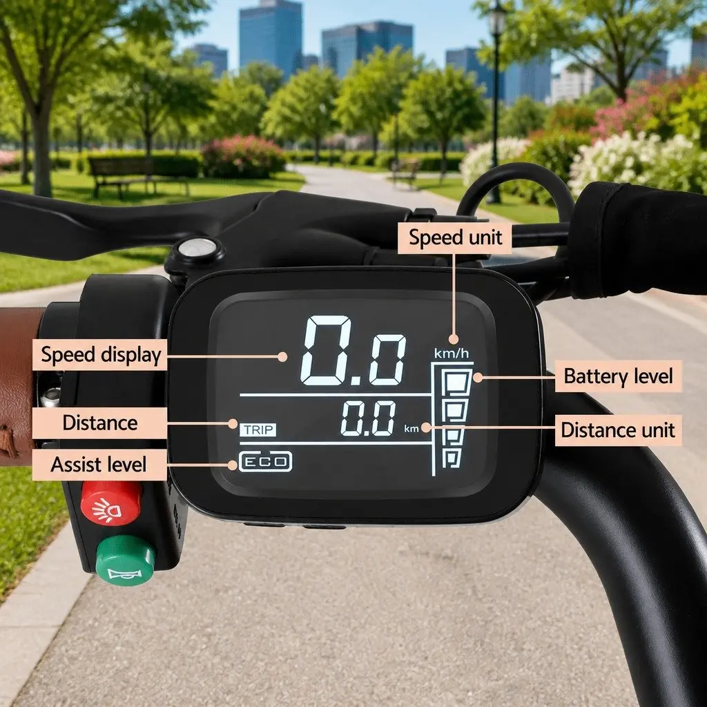 Electric City Bike 26" eBike Commuter Bicycle Brushless Motor Battery Powered