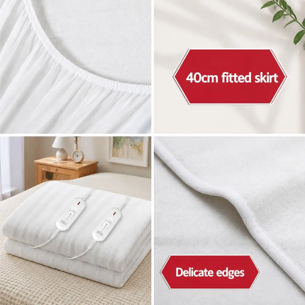 King Size Electric Blanket Bedding Polyester Warm Fitted
