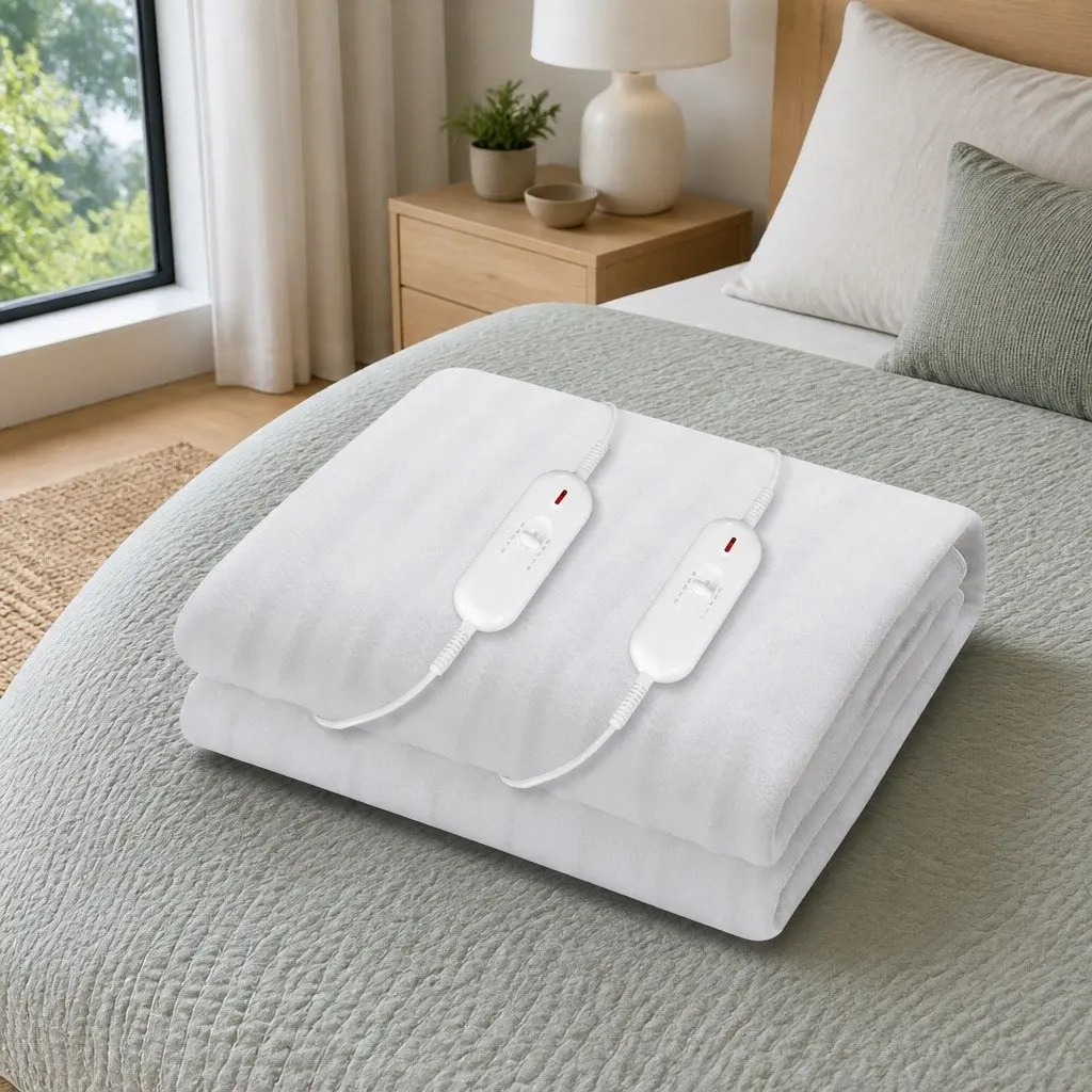 King Size Electric Blanket Bedding Polyester Warm Fitted