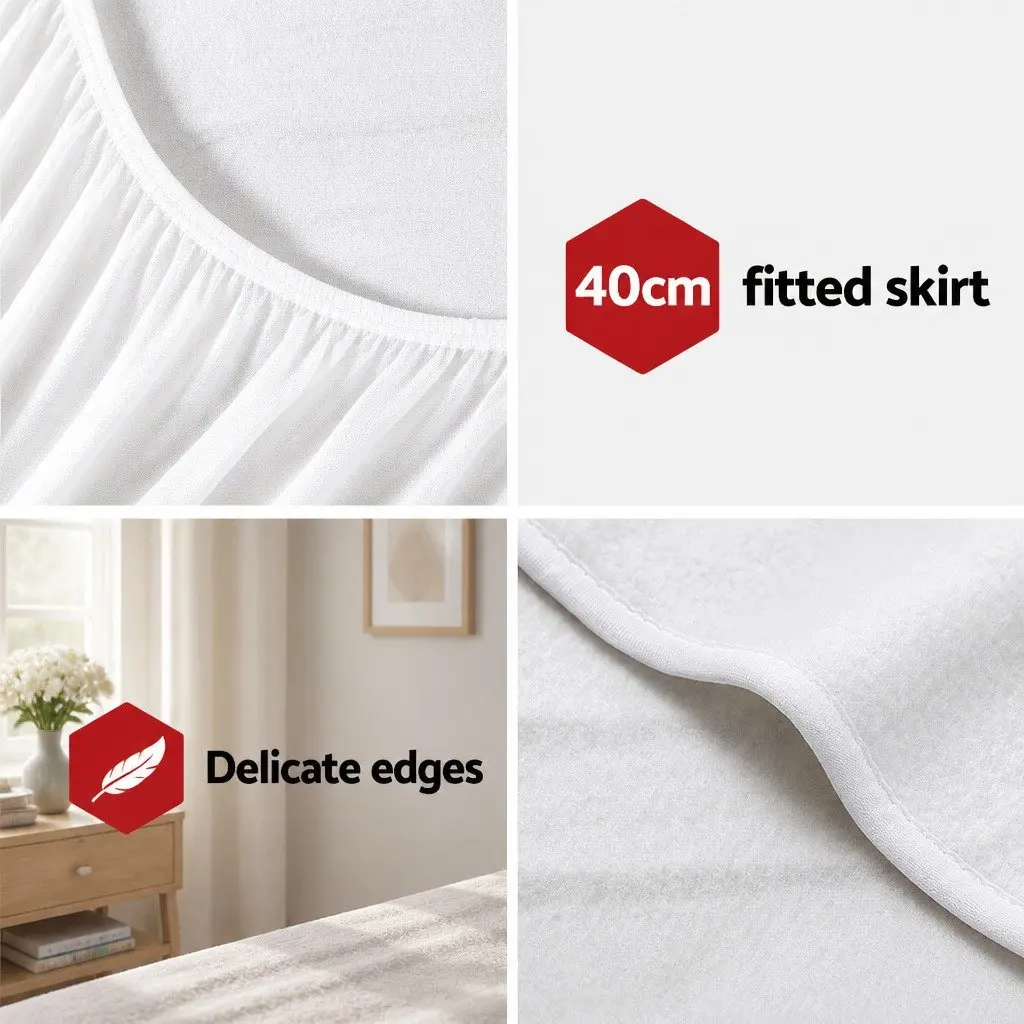 Queen Size Electric Blanket Fitted Polyester Heated Bed Throw