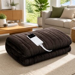 Specifications of the Electric Throw Blanket in Chocolate Brown