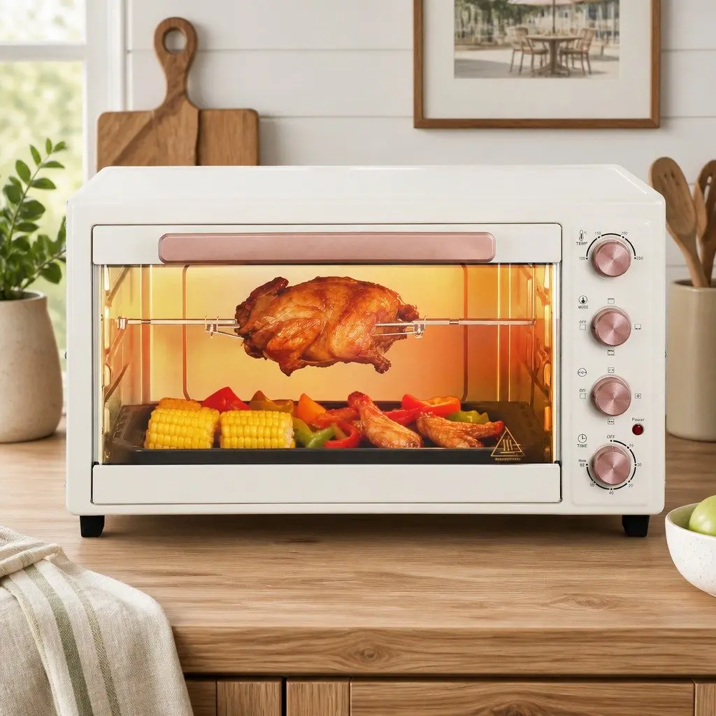 60L Convection Oven Electric Countertop for Baking Grilling Roasting and Rotisserie Cooking