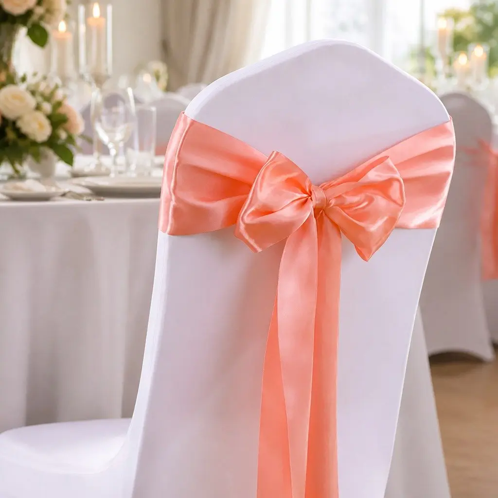 Satin Chair Sashes for Weddings and Events 278cm x 18cm 50 Piece
