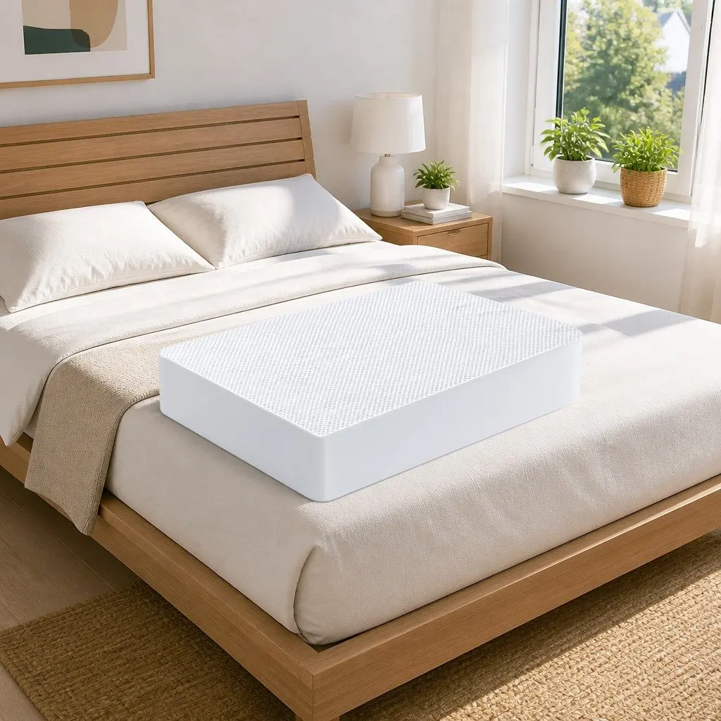 Single Mattress Protector Topper Polyester Waterproof Cooling Fitted Skirt 188cm x 91cm