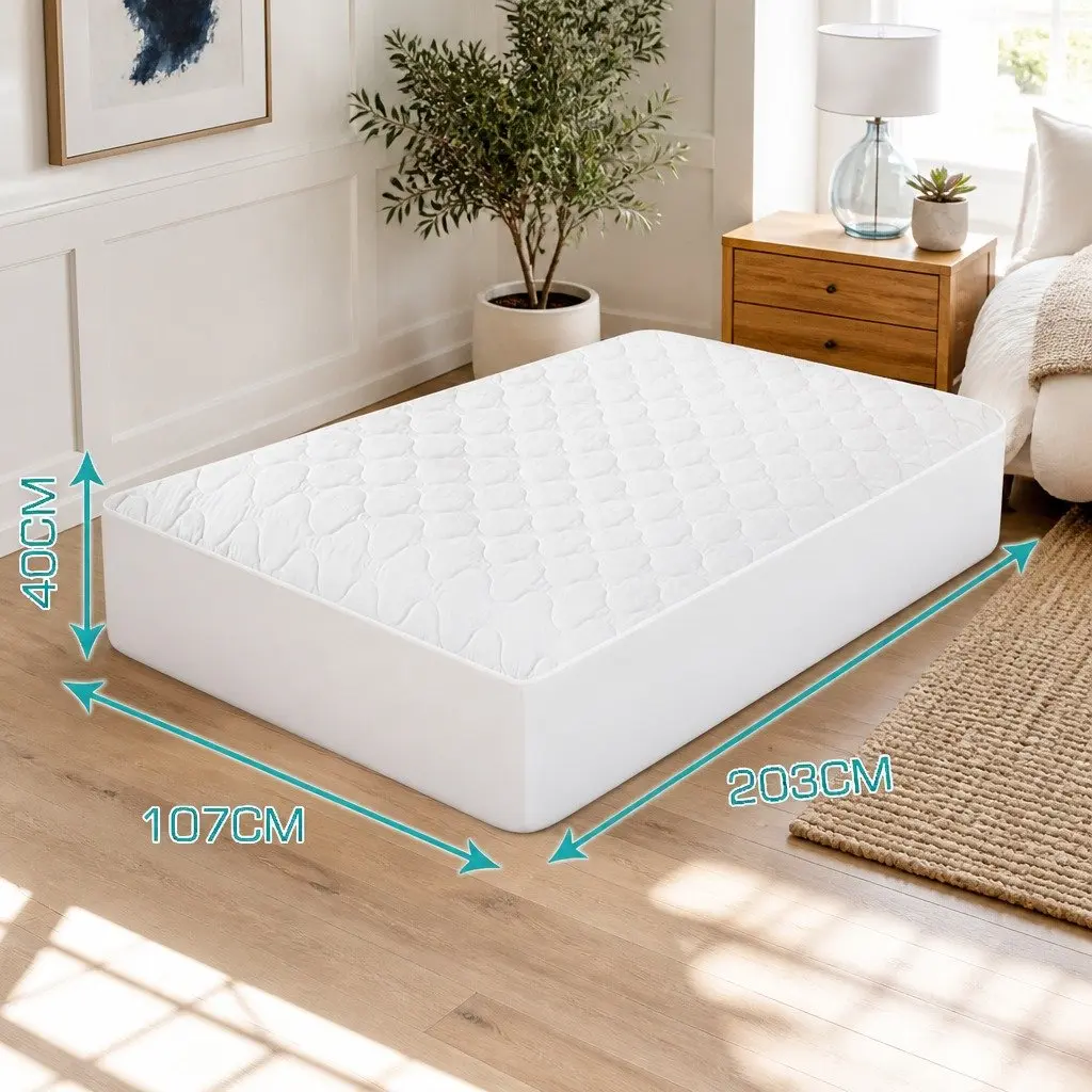 King Single Fitted Waterproof Mattress Protector for Dust Mite and Allergen Prevention