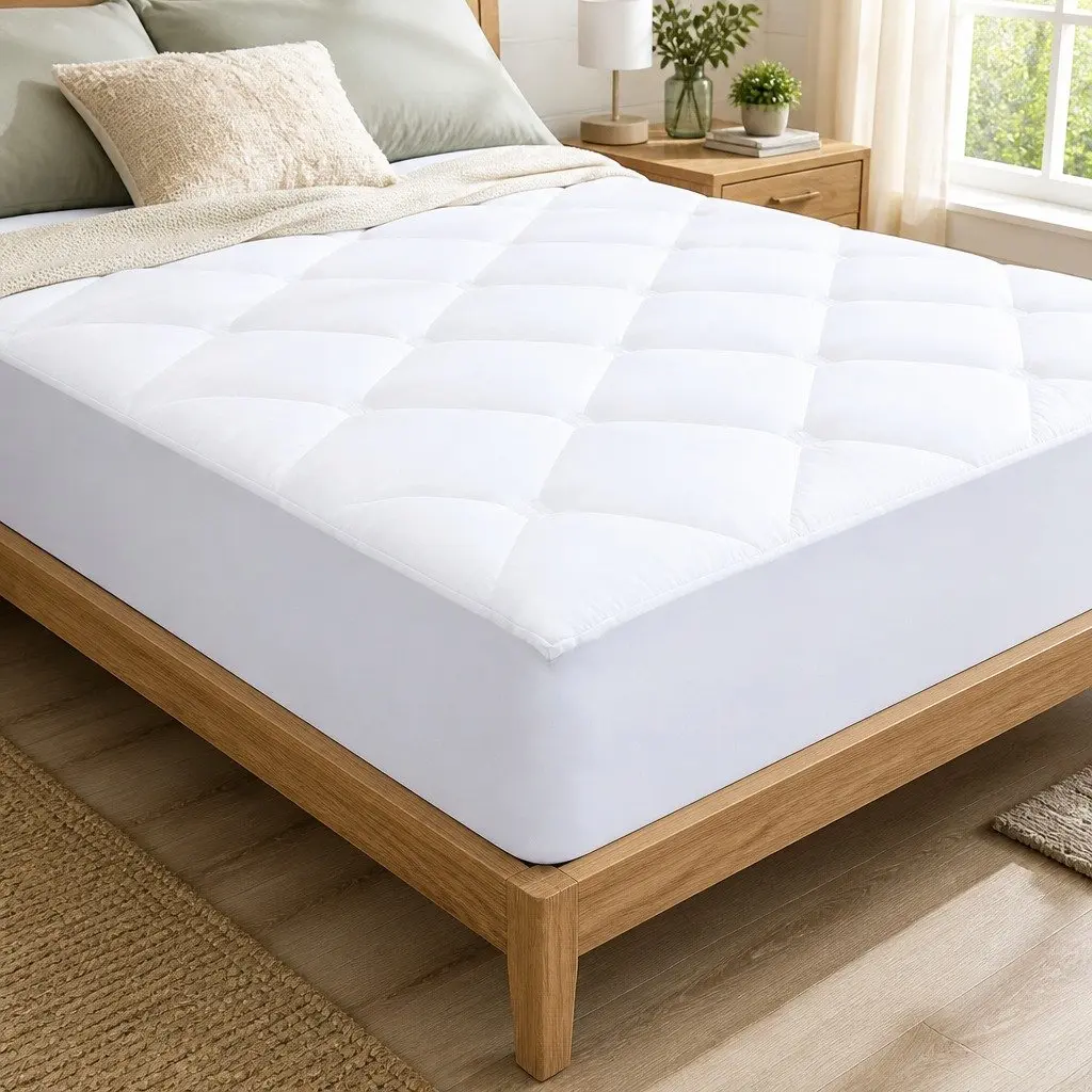 Single Fitted Waterproof Mattress Protector Dust Mite Allergen Prevention