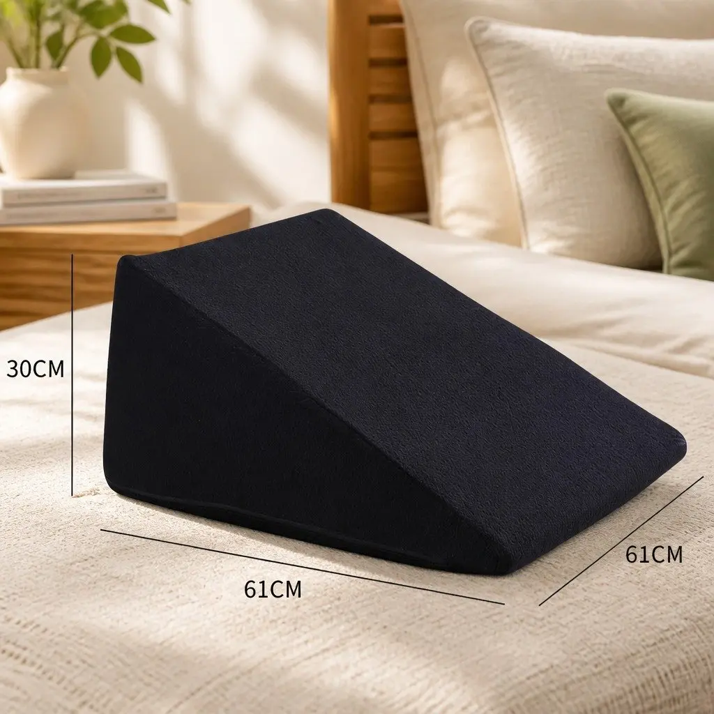2x Cool Gel Memory Foam Wedge Pillow Set