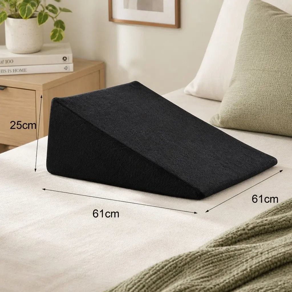 Wedge Pillow Memory Foam Cooling Gel Back Support Cushion Elevate Legs Upper
