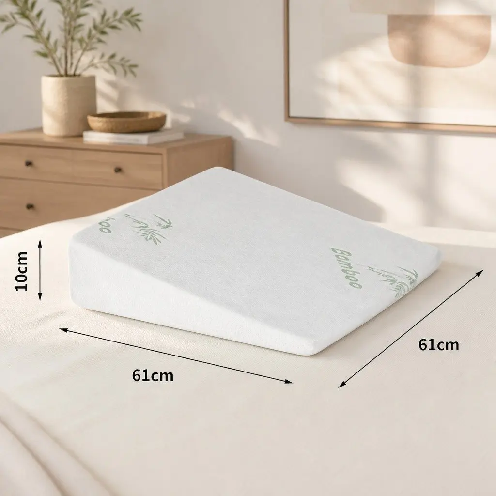 Wedge Pillow Memory Foam Support for Back and Legs 10cm 19cm 25cm 30cm