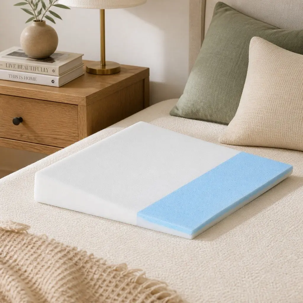 Wedge Pillow Memory Foam Support for Back and Legs 10cm 19cm 25cm 30cm