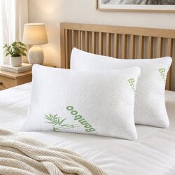 Memory Foam Pillow Specifications: Bamboo Cover, 70x40cm