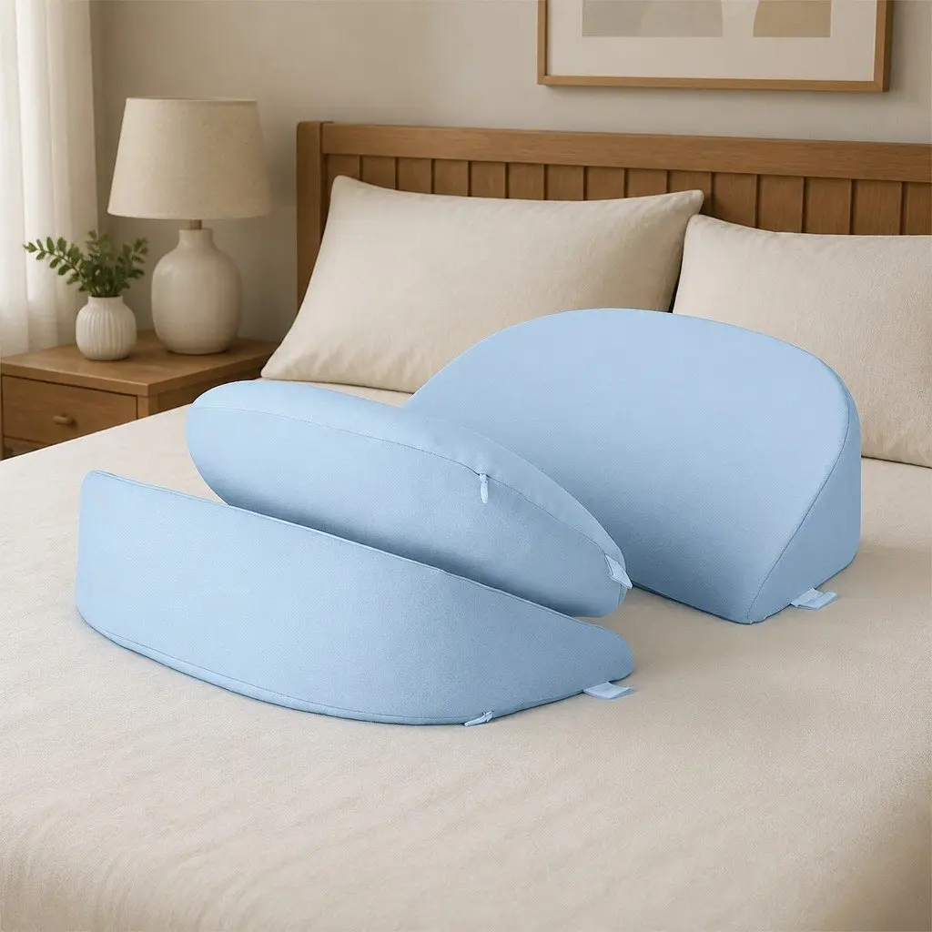 Pregnancy Pillow Full Body Maternity Support Adjustable Belly Blue 40cm x 24cm x 12cm
