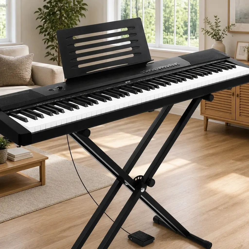 88 Key Electronic Piano Keyboard Digital Touch Sensitive with Stand Sustain