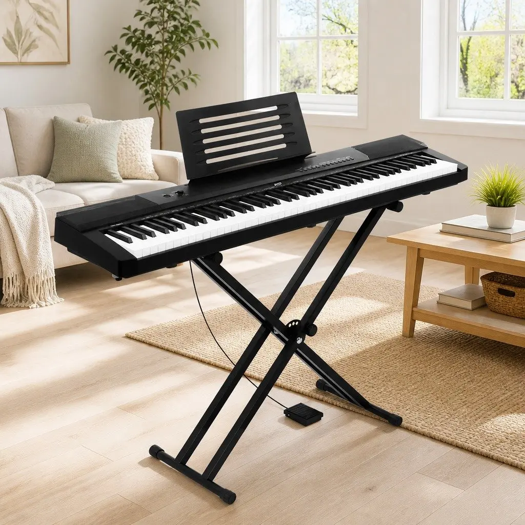 88 Key Electronic Piano Keyboard Digital Touch Sensitive with Stand Sustain