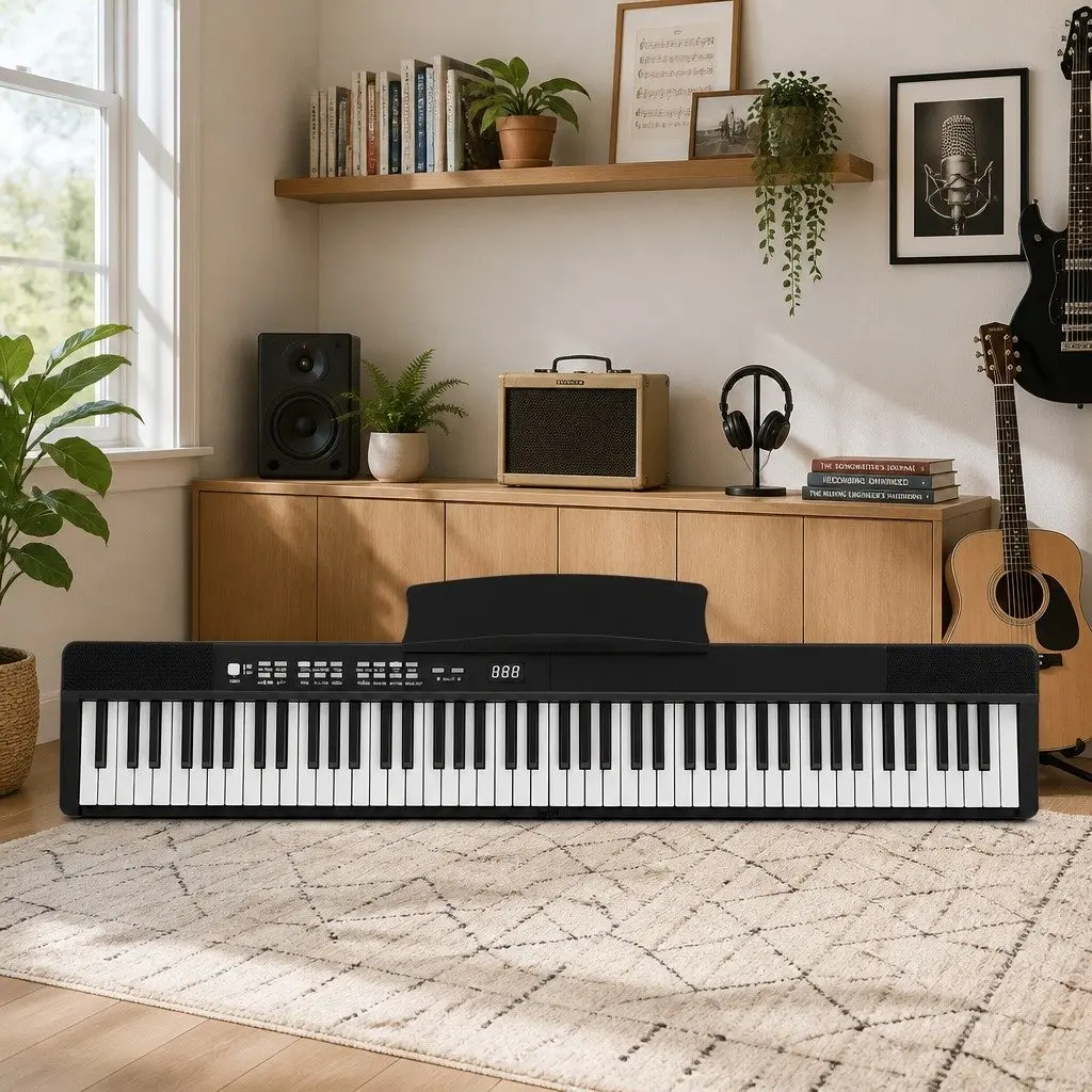 88 Key Electronic Piano Keyboard for Music Use Foldable Digital Size