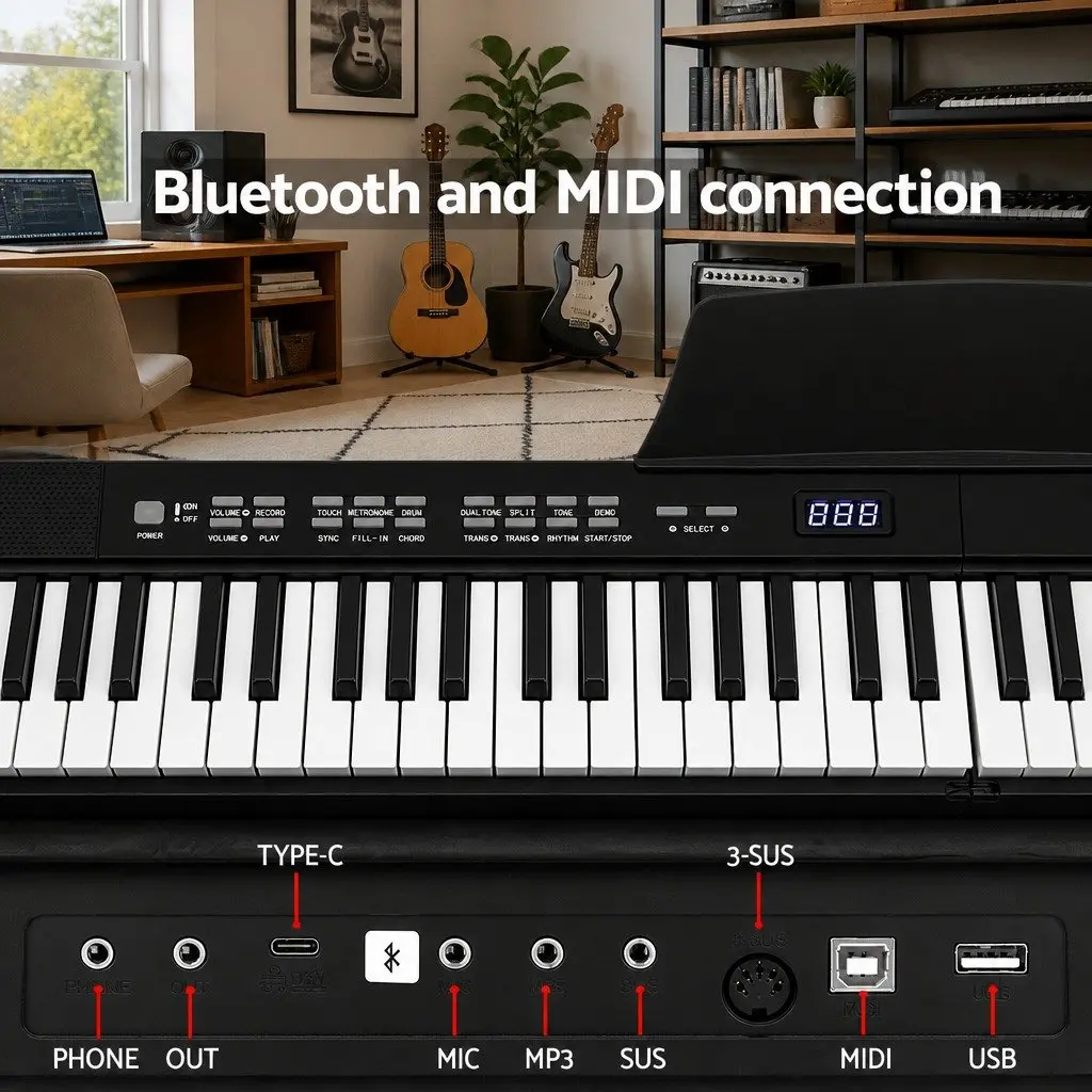 88 Key Electronic Piano Keyboard for Music Use Foldable Digital Size