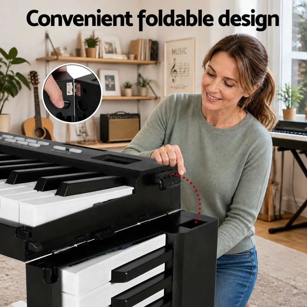 88 Key Electronic Piano Keyboard for Music Use Foldable Digital Size