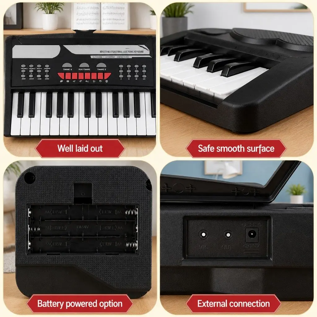 49 Key Electronic Keyboard Portable Digital Piano for Musicians 745 x 262 x 83 mm