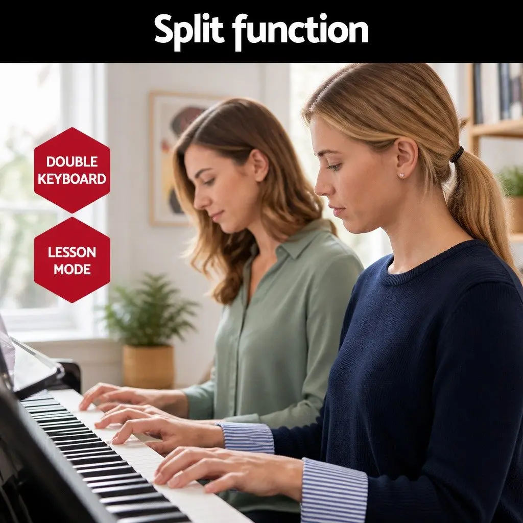 88 Keys Electronic Piano Keyboard Digital Electric Semi-Weighted Black Stand