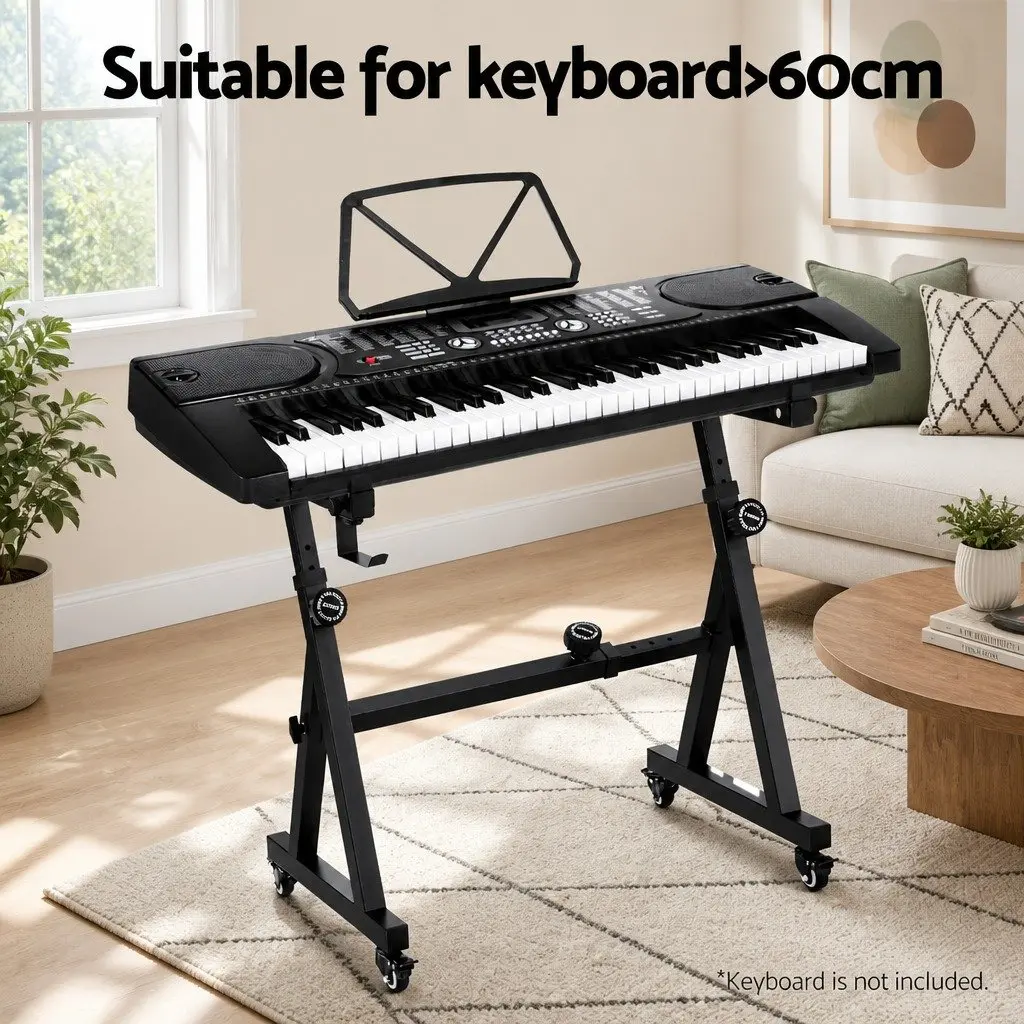 Heavy Duty Adjustable Piano Stand for Digital Pianos and Keyboards Z-Frame Black
