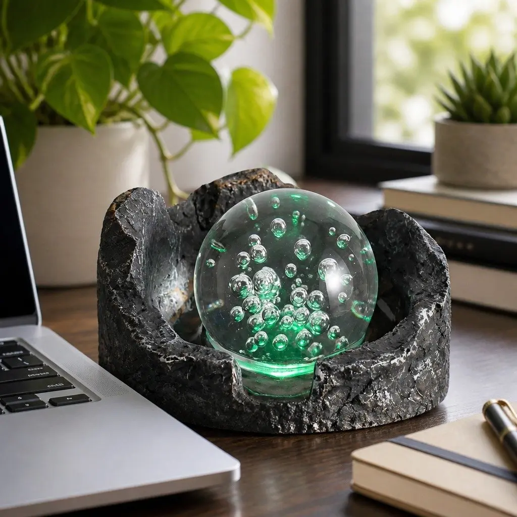 Water Fountain with Adjustable Pump and LED Light