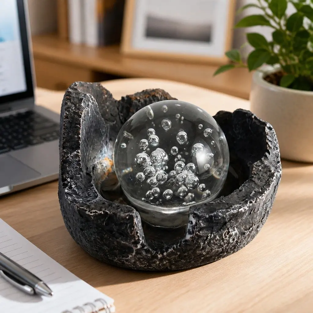 Tabletop Water Fountain Indoor Use 19cm x 19cm x 24cm