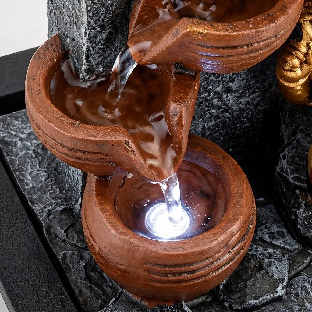 Desktop Fountain for Office or Home Use Compact Size with LED Lighting