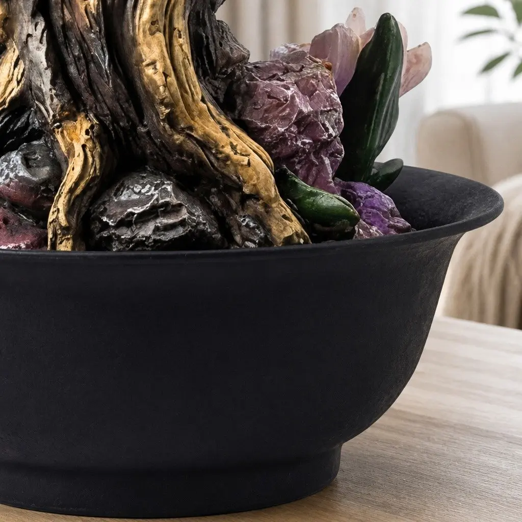 Tabletop Water Fountain Indoor Use 21cm x 21cm x 26.5cm